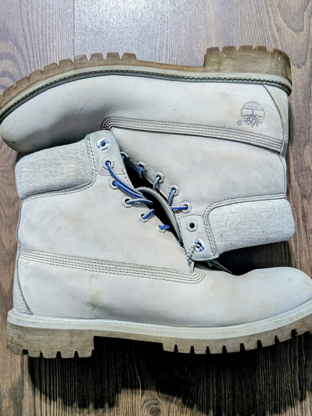 Timberland Men's Light Gray Lace-Up Work Boots